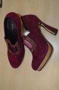 *Red Dragonfly Burgundy High Heels Size: 6