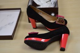 *Red Dragonfly Black & Pink High Heels Size: 4