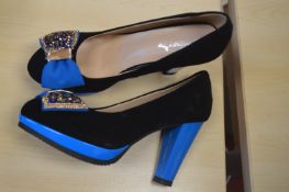 *Red Dragonfly Black & Blue High Heels Size: 5.5