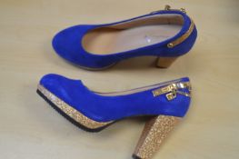 *Red Dragonfly Blue & Gold High Heels Size: 4