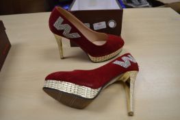 *Red Dragonfly Red High Heels Size: 5