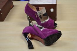 *Red Dragonfly Purple High Heels Size: 6