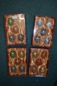 *Hand Decorated Glass Ornaments 4pks of 5