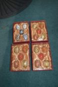 *Hand Decorated Glass Christmas Ornaments 4pks of