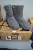 *Kirkland Ladies Shearling Scalloped Edge Boots Si