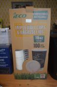 *Ieco Triple Wall Biodegradable Cups with Lids