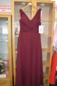 Burgundy Evening Dress by Cherish Events Size: 14