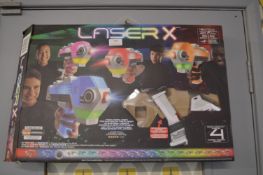 *LaserX Four Player Home Laser Gun Set