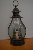 *Holiday Lantern with LED Snowman