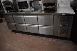 *Polar Eight Drawer Refrigerated Counter 223x70x85