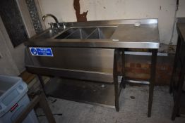 *CaterFab Stainless Steel Sink Unit 135x55x86cm