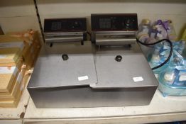 Two Basket Two Compartment Countertop Fryer