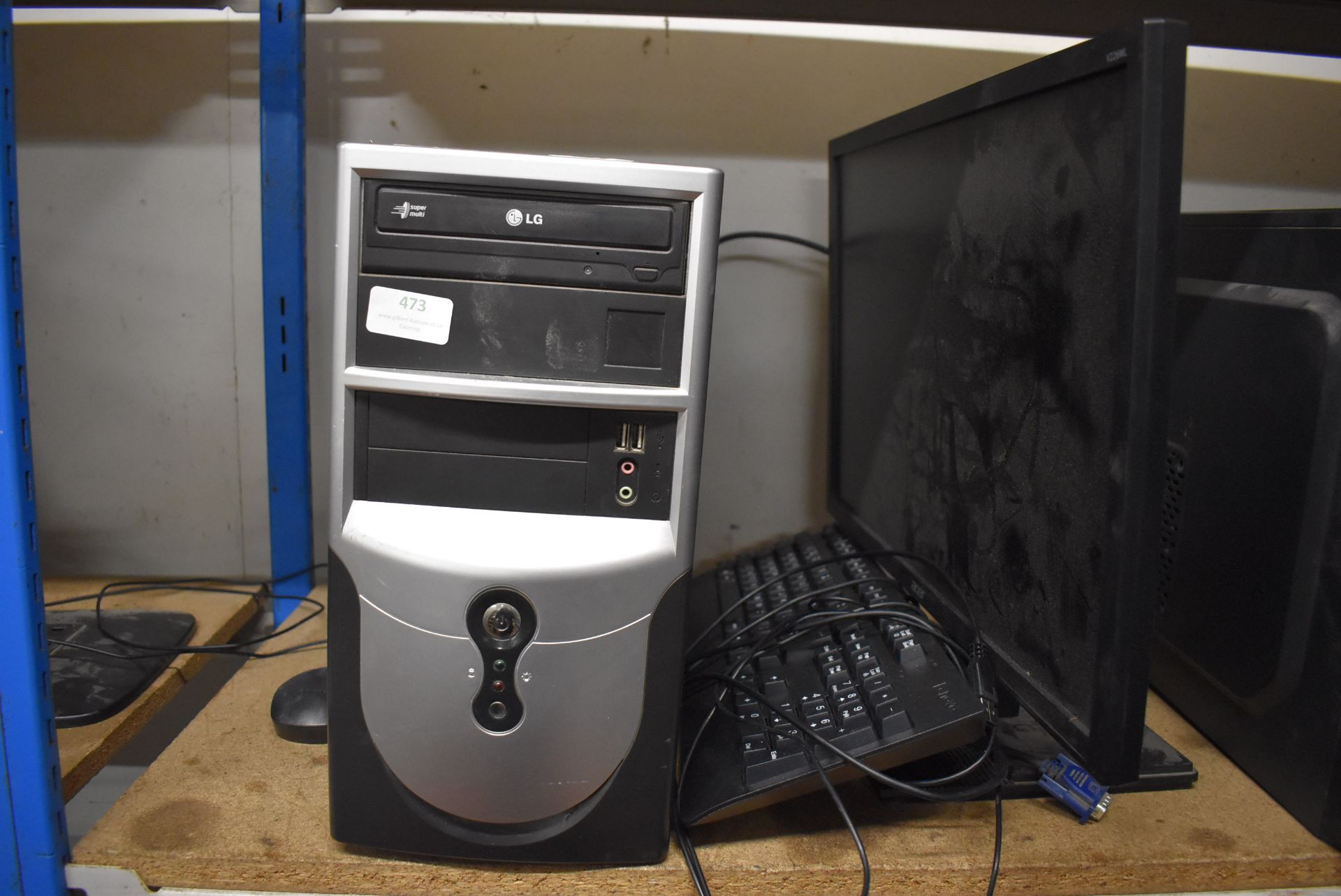 *Desktop PC with Monitor, Keyboard, and Mouse