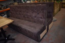 *Two Built In Brown Upholstered Benches ~2.1m long