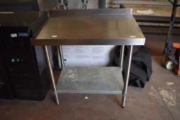 *Vogue Stainless Steel Preparation Table (foot dam