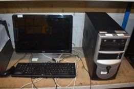 *Desktop PC with Monitor, Keyboard, and Mouse