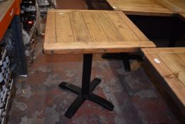 *Square Wood Topped Pedestal Table 68x68cm 77cm hi