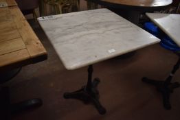 *Square Marble Topped Pedestal Table 60x60cm 72cm