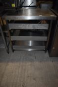 *Stainless Steel Preparation Table with Glass Stor