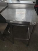 * S/S bench with corer cut out