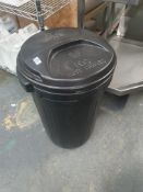 * 80L black plastic bin