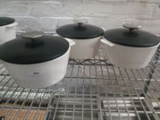 * 3 x ceramic cooking pots with lids