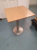 * 4 x S/S pedestal table bases with square tops
