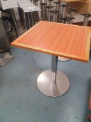 * 4 x S/S pedestal table bases with square tops