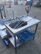 * S/S sink with RH drainer and undershelf