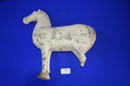 Chinese Terracotta White Painted Horse (missing rear feet and tail)