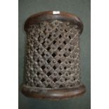 Bamileke Carved Wooden Table Stool