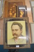 Russian Print of Ivan Franko plus Two Sorento Wooden Pictures