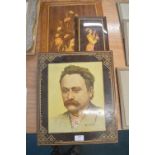 Russian Print of Ivan Franko plus Two Sorento Wooden Pictures