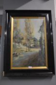 Framed Oil on Board Impressionist View by A. Jackson 1924