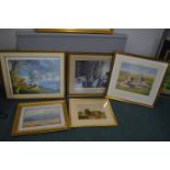 Five Framed Prints