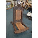 Indian Carved Wooden Folding Chair