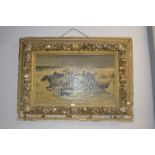 Oil on Canvas Winter Horse Sled Scene by E. Yerestachagen in Original Gilt Frame (AF)