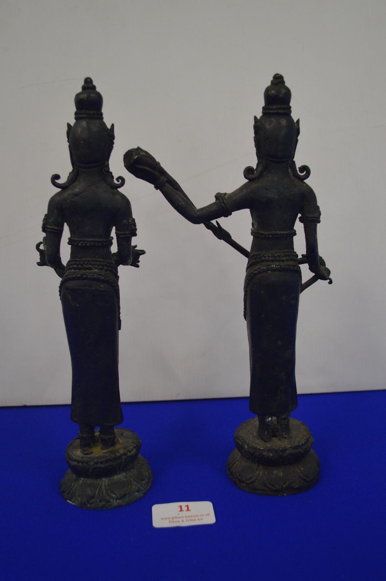 Pair of Bronze Bodhisattva Figures - Image 4 of 5