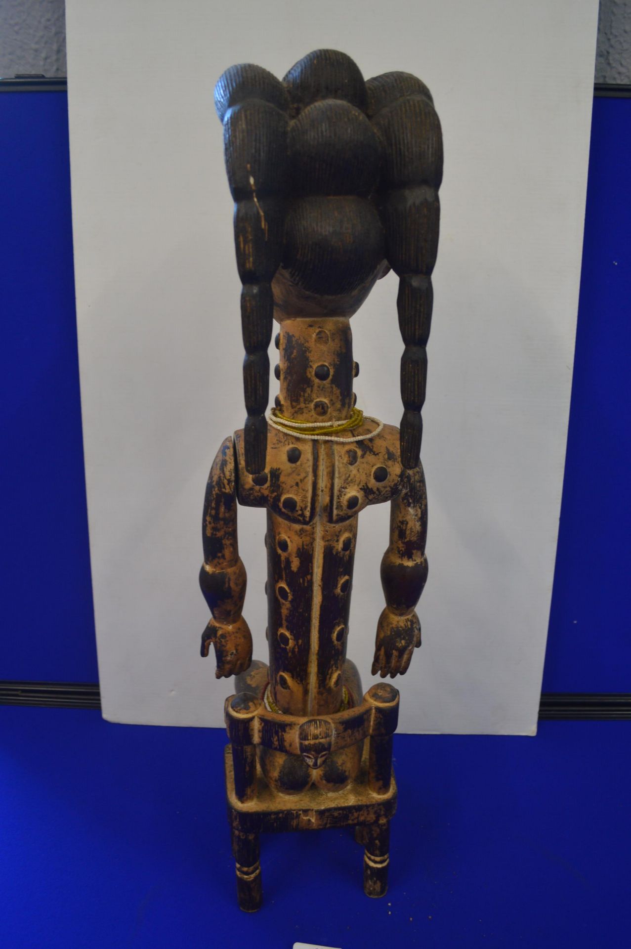 Yoruba Seated Female Fertility Figure with Mechanical Arms - Image 4 of 5
