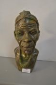 Carved Soapstone Male Bust