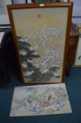 Two Chinese Silk Painting