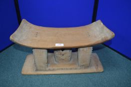 Ashanti Carved Wooden Stool