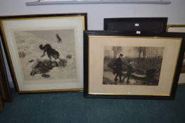 Two Large Framed Edwardian Prints