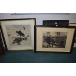 Two Large Framed Edwardian Prints