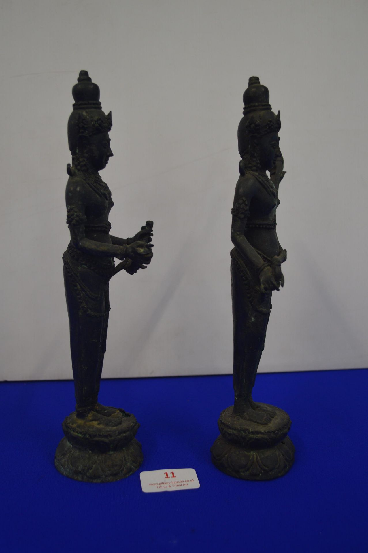 Pair of Bronze Bodhisattva Figures - Image 5 of 5