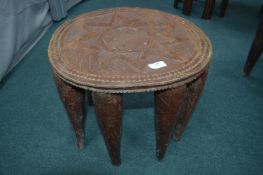 Nigerian Nupe Carved Tribal Stool