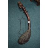 Tribal Leather and Wood String Instrument