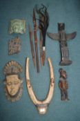 Miscellaneous Wooden Artifacts, Masks, Decorative Spears, Wooden Yoke, etc.