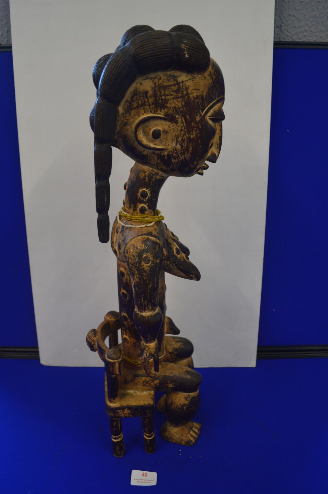 Yoruba Seated Female Fertility Figure with Mechanical Arms - Image 5 of 5