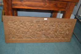 Carved Hardwood Panel